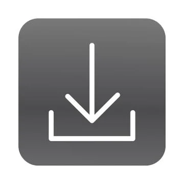 Arrow download interface block gradient style icon Stock Illustration