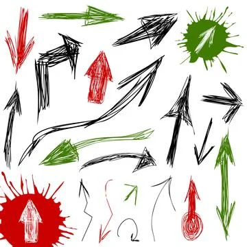 Arrow drawing Stock Photos