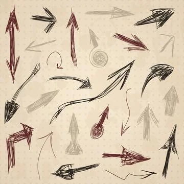Arrow drawing2 Stock Photos