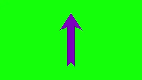 Arrow Dynamic with Pointing on Chroma Key for Compositing Stock Footage 345498085