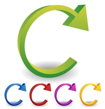 Arrow element for circulation, loop, restart concepts, vector. Stock Illustration