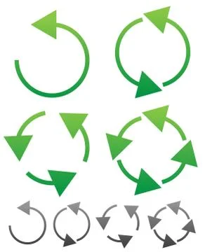 Arrow element for circulation, loop, restart concepts, vector. Stock Illustration