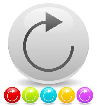 Arrow element for circulation, loop, restart concepts, vector. Stock Illustration