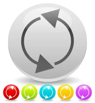 Arrow element for circulation, loop, restart concepts, vector. Stock Illustration