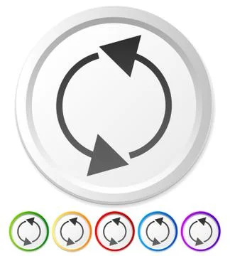 Arrow element for circulation, loop, restart concepts, vector. Stock Illustration