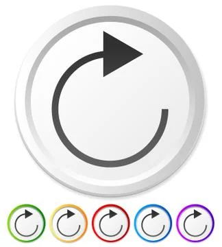 Arrow element for circulation, loop, restart concepts, vector. Stock Illustration