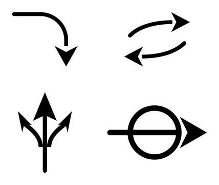 Arrow Element, Directional Vector Symbols Collection Stock Illustration