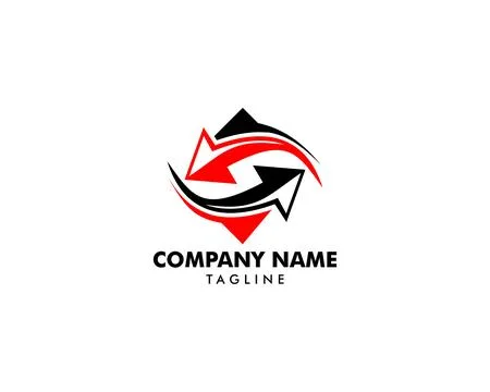 Arrow Exchange Logo Icon Template Stock Illustration