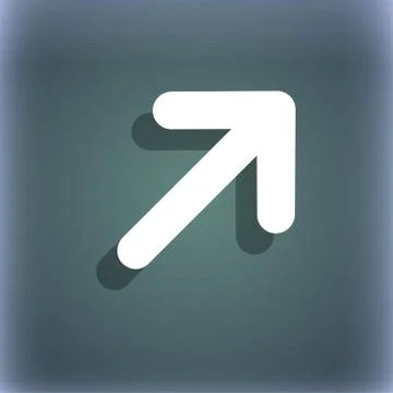 Arrow Expand Full screen Scale icon symbol on the blue-green abstract background Stockillustratie