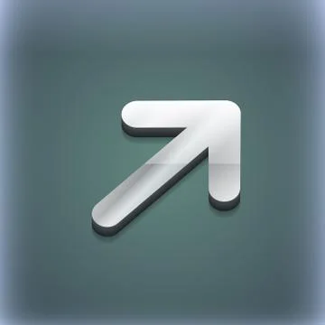 Arrow Expand Full screen Scale icon symbol. 3D style. Trendy, modern design with 库存插图