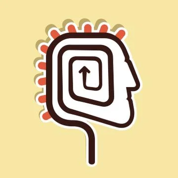 Arrow face bulb stock vector Stock Illustration