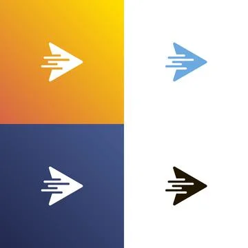 Arrow fast design logo. Arrows icon isolated. Vector Stock Illustration