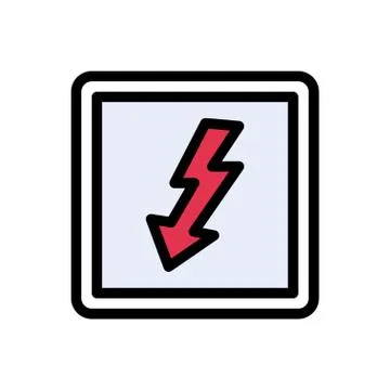 Arrow flat color icon Stock Illustration