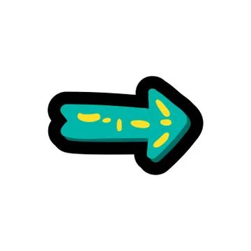 Arrow flat color illustration Illustrazione stock