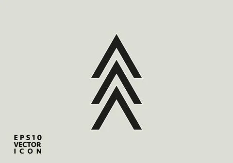 Arrow up flat icon. Isolated on white. Upload icon. Upgrade sign. North pointing Stock Illustration