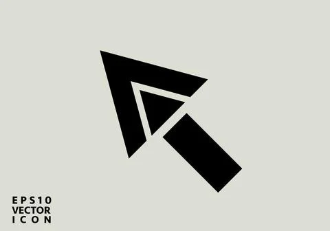 Arrow up flat icon. Isolated on white. Upload icon. Upgrade sign. North pointing Stock Illustration