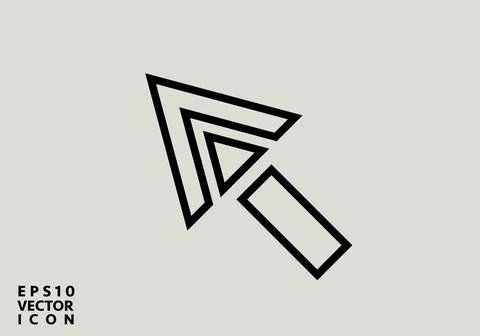 Arrow up flat icon. Isolated on white. Upload icon. Upgrade sign. North pointing Stock Illustration