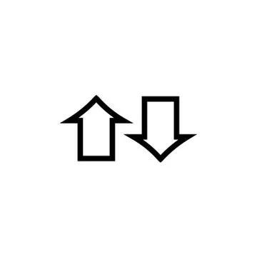 Arrow flat icon, vector illustration on gray background Stock Illustration