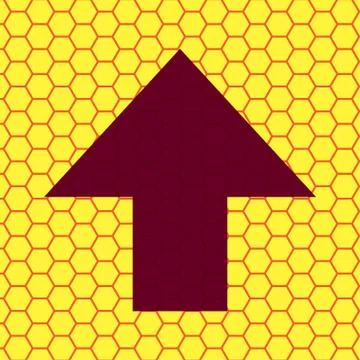 Up arrow. Flat modern web button and space for your text Stock Illustration
