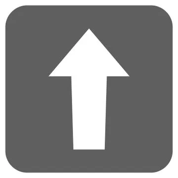 Arrow Up Flat Squared Vector Icon Stock Illustration