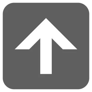 Arrow Up Flat Squared Vector Icon Stock Illustration