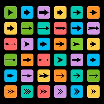 Arrow in flat style Stock Illustration