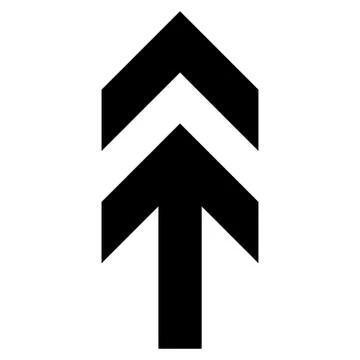 Arrow Up Flat Vector Icon Illustrazione stock