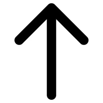 Arrow Up Flat Vector Icon Stock Illustration