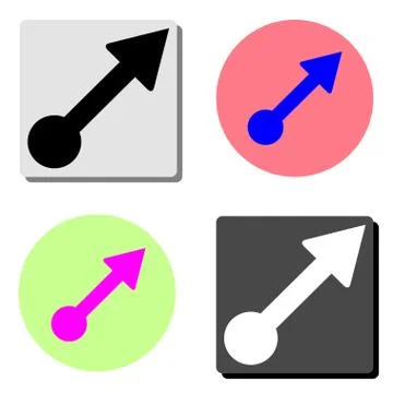 Arrow. flat vector icon Illustrazione stock