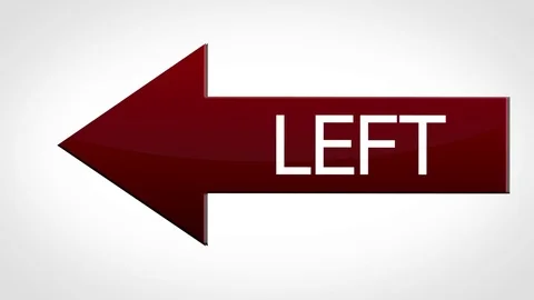 Arrow flies from offscreen with text   Left Stock Footage 72563199