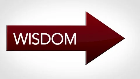 Arrow flies from offscreen with text   Wisdom Stock Footage 72563211