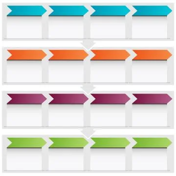 Arrow Flow Chart Icon Stock Illustration