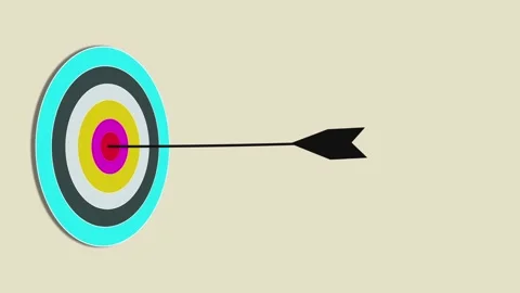 Arrow fly on target Video stock 159645192