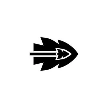 Arrow Flying Flat Vector Icon Stock Illustration