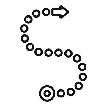 Arrow formed by circles progress concept Ilustración de archivo