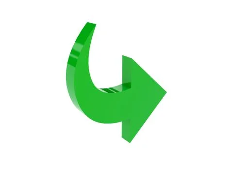 Arrow forward icon over white background. Concept 3D illustration. Stock Illustration