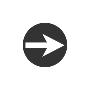 Arrow, forward icon. Vector illustration, flat design. Illustrazione stock