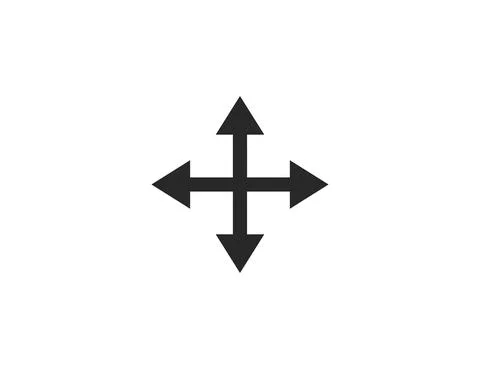 Arrow, four way, direction icon. Vector illustration. Stock Illustration