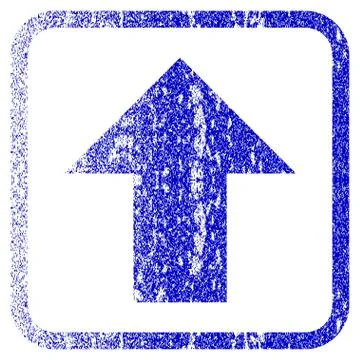 Arrow Up Framed Textured Icon Stock Illustration