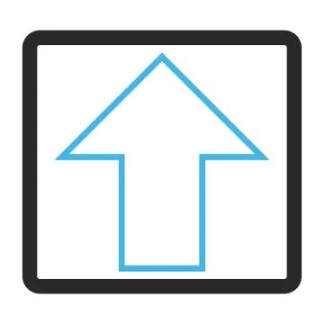 Arrow Up Framed Vector Icon Illustrazione stock gratuita