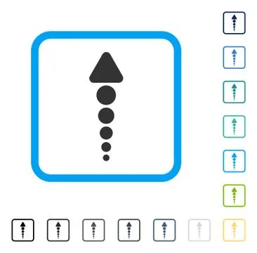 Arrow Up Framed Vector Icon Illustrazione stock