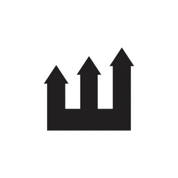 Arrow up geometric logo vector Stock Illustration
