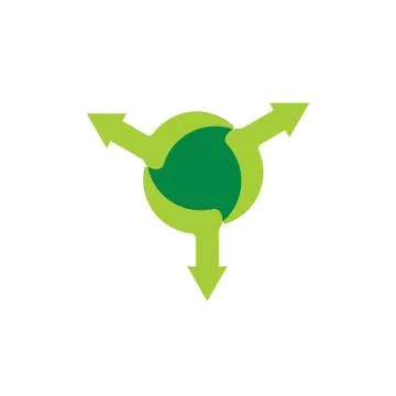 Arrow global movement spread symbol vector Illustrazione stock