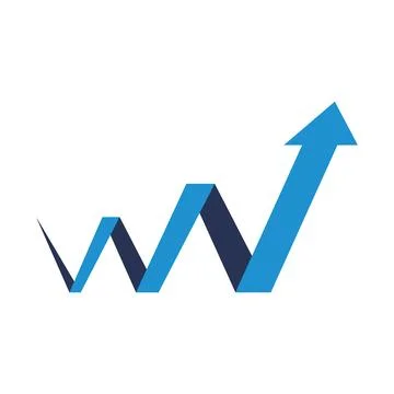 Arrow go up logo icon template ss Stock Illustration