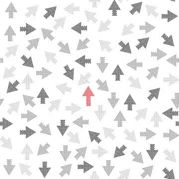 Arrow going up growth concept background. Seamless pattern Illustrazione stock