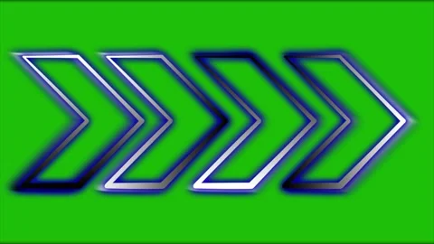 Arrow. Gradient shade arrow moving on green screen 4k video. Stock Footage 235683785