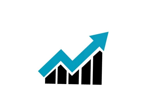 Arrow-graph-bar 4K Stockbeeldmateriaal 274296399