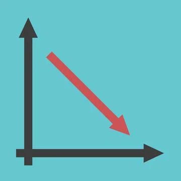 Arrow, graph, decline, recession Stock Illustration