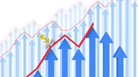 Arrow graph Stock Footage 7386876