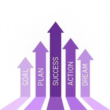 Arrow graph make success Stock Illustration